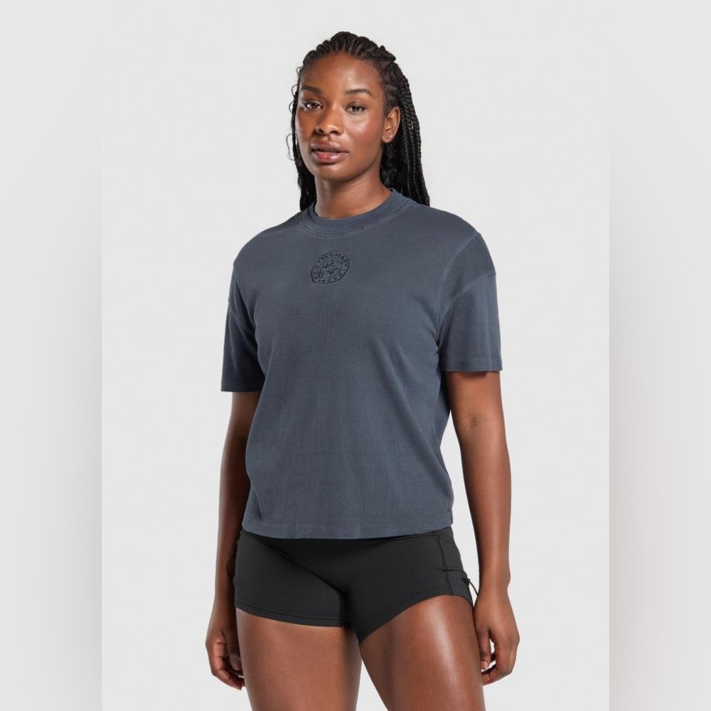 Gymshark Women's Charcoal Short Sleeve Tee